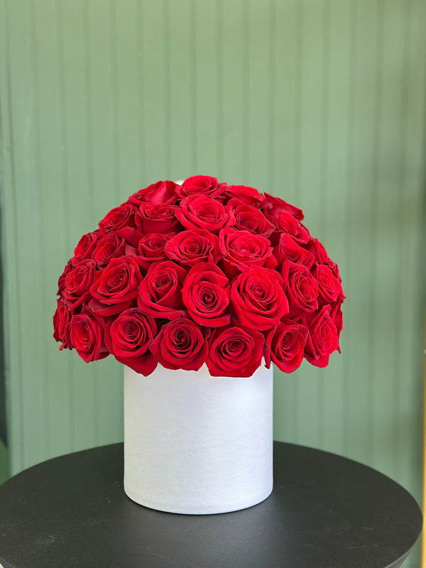 Fifty Shades of Love: A Grand Bouquet of Red Roses