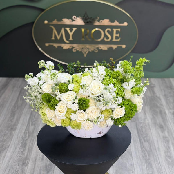 Ivory & green elegance